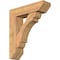 Ekena Millwork Olympic Slat Smooth Bracket w/ Offset Brace, Western Red Cedar, 7 1/2"W x 28"D x 32"H BKT0806X28X32OLY06SWR - alternate 1